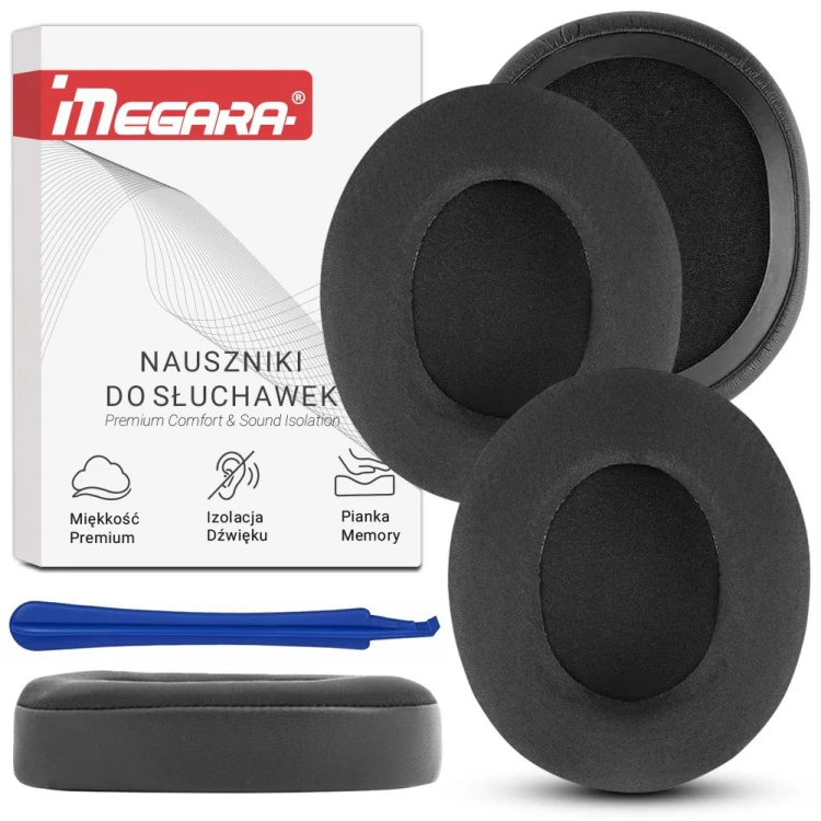 Owalne wymienne nauszniki Megara do SteelSeries Arctis, zapewniające doskonałą izolację dźwięku i dopasowanie