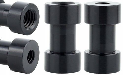 Adapter tuleja redukcja 1/4" na 3/8" statywowa aluminiowa czarna 28 mm