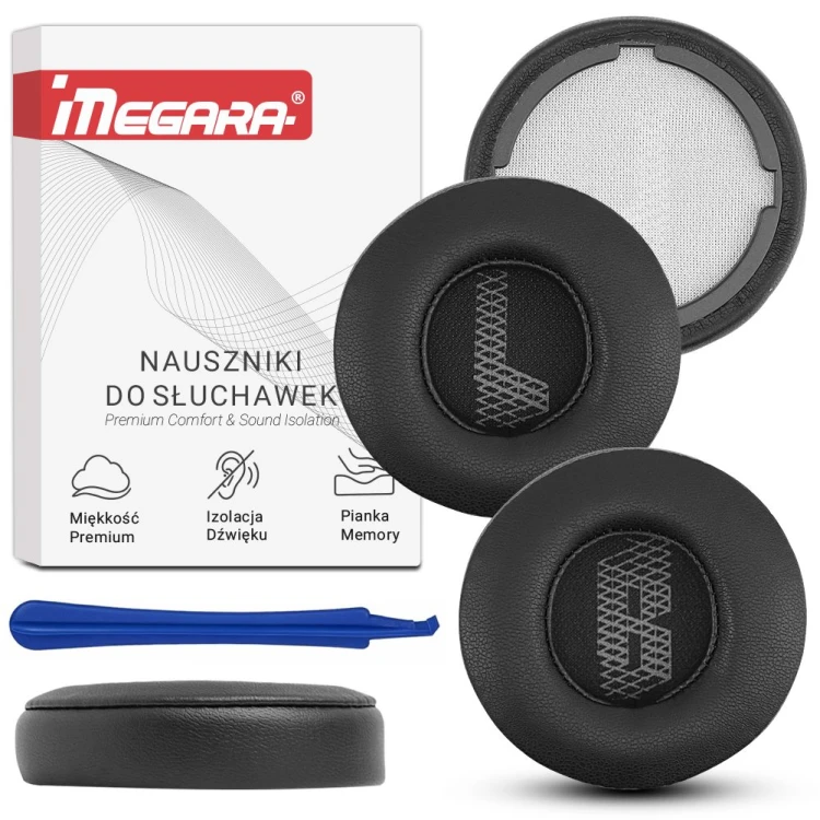 Nauszniki do JBL LIVE 400BT 460NC, okrągły kształt i dedykowane mocowanie na zatrzask dla idealnego dopasowania