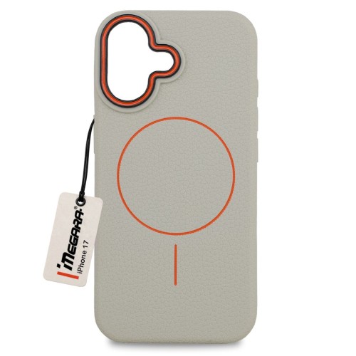 Etui do Apple iPhone 17 MagSafe Case w kolorze beżowym - widok z przodu, idealne dopasowanie do smartfona