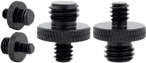 Adapter śruba redukcja 1/4" na M10 statywowa aluminiowa czarna lampy 18 mm