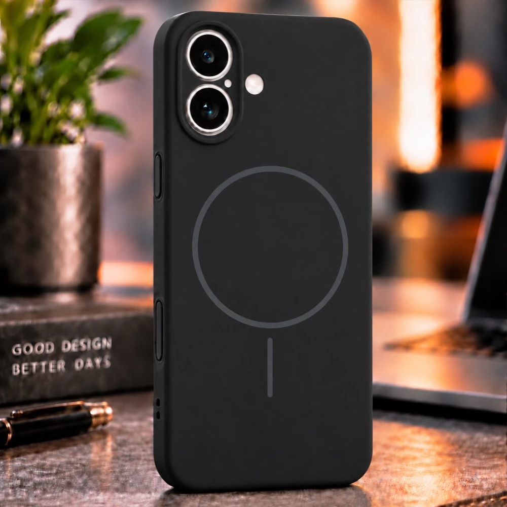 Pokrowiec ochronny Megara na iPhone 17 z matowym wykończeniem soft-touch i antypoślizgową strukturą
