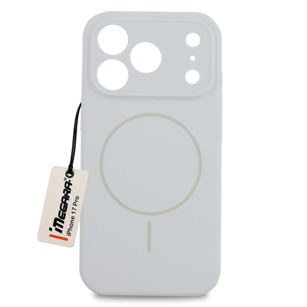 Białe etui do Apple iPhone 17 Pro MagSafe Case, widok z przodu, idealnie dopasowane plecki ochronne