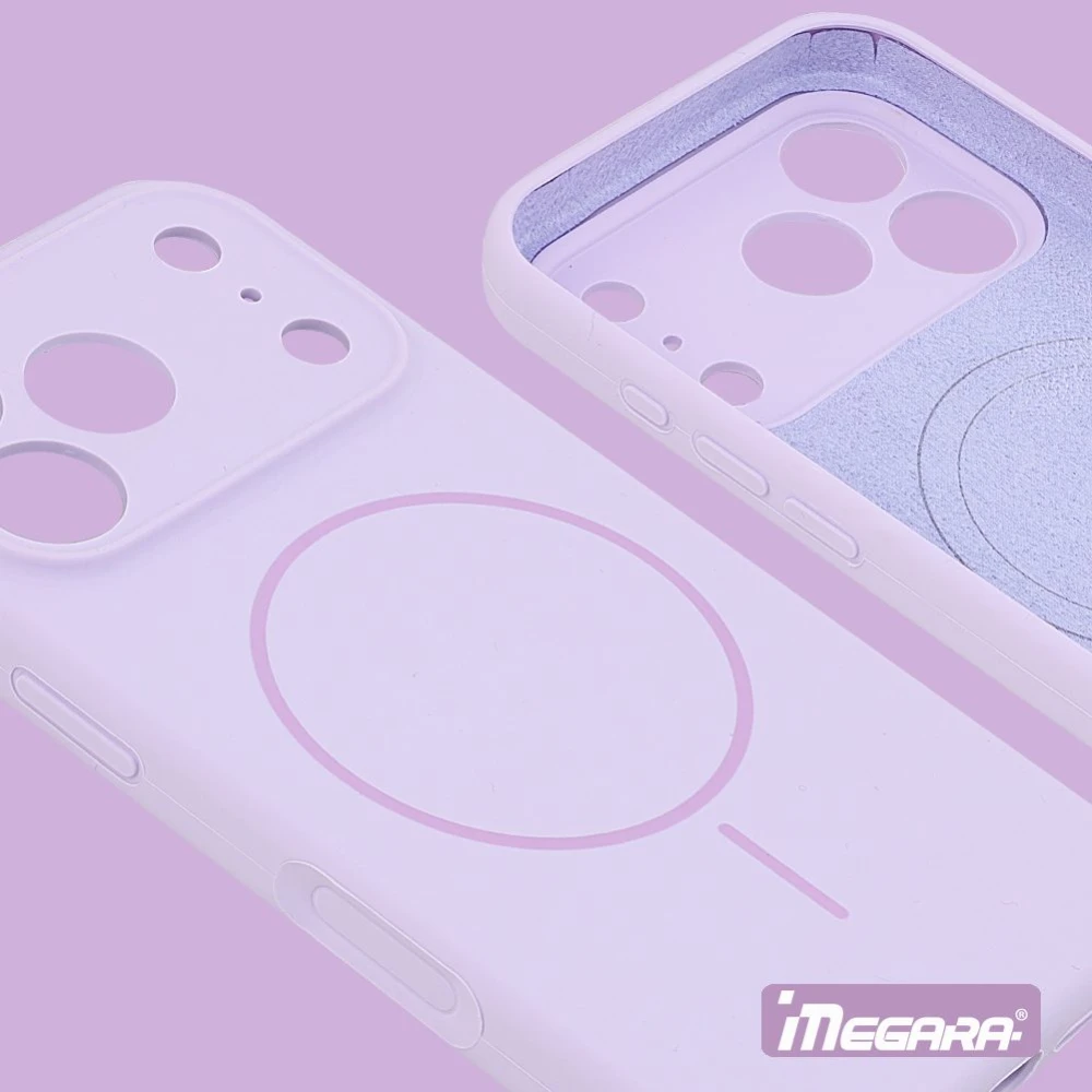 Eleganckie fioletowe plecki Megara dla iPhone'a 17 Pro 6.3 cala, idealnie dopasowane, chroniące przed upadkami i zarysowaniami