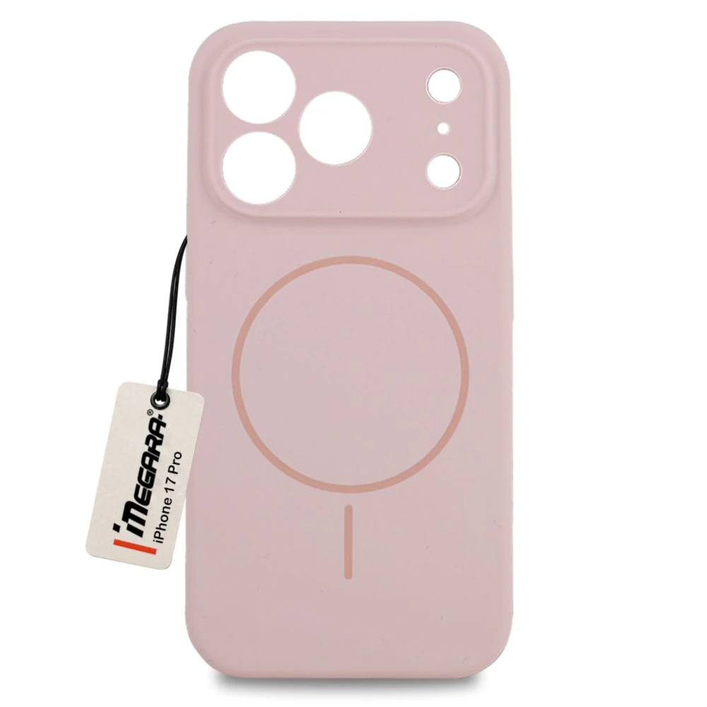 Etui do Apple iPhone 17 Pro MagSafe Case w kolorze różowym, widok z przodu. Idealnie dopasowany pokrowiec ochronny.