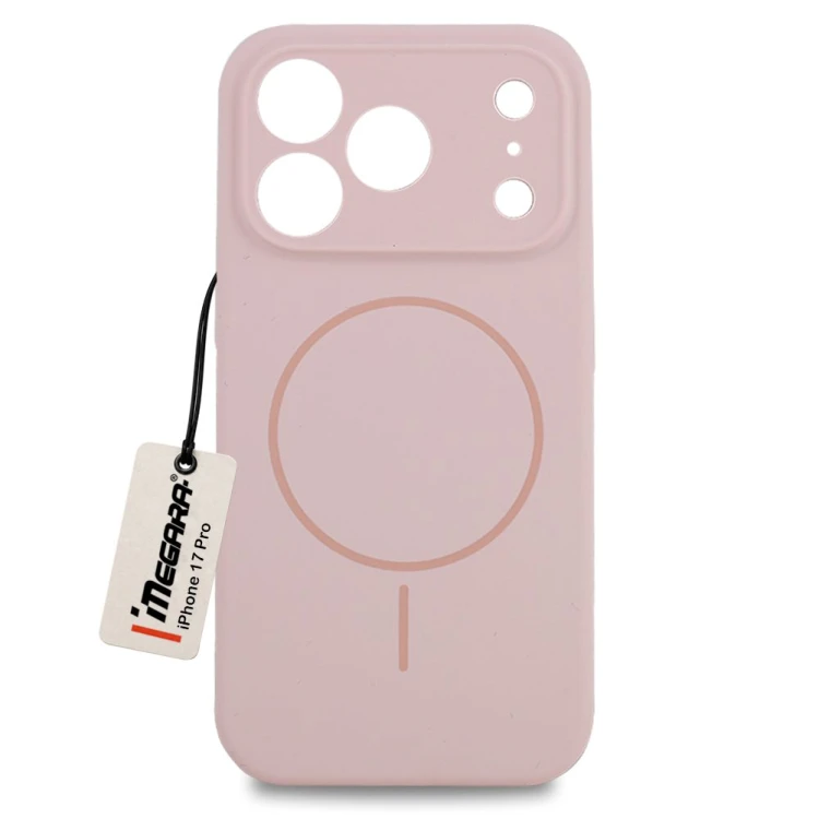 Etui do Apple iPhone 17 Pro MagSafe Case w kolorze różowym, widok z przodu. Idealnie dopasowany pokrowiec ochronny.