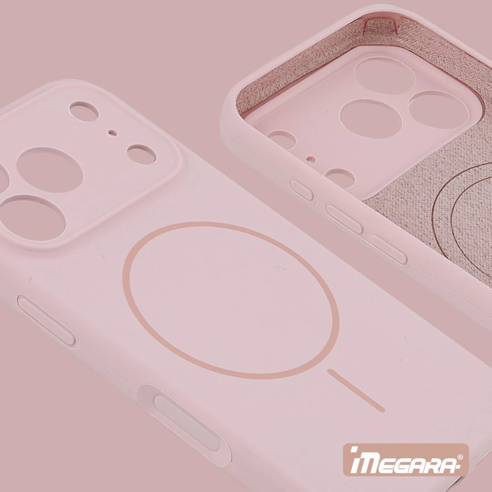 Futerał MagSafe do iPhone 17 Pro w odcieniu różowym, kompatybilny z ładowaniem bezprzewodowym, o wadze 35g, dedykowany do modelu 6.3 cala