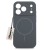 Szare etui do iPhone 17 Pro MagSafe Megara - widok z przodu. Idealnie dopasowany pokrowiec ochronny do Twojego smartfona Apple