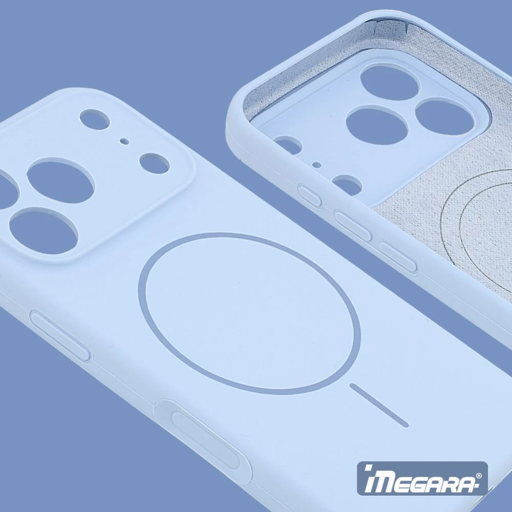 Futerał MagSafe Megara dla Apple iPhone 17 Pro Max, idealny do ładowania bezprzewodowego, w intensywnym niebieskim kolorze
