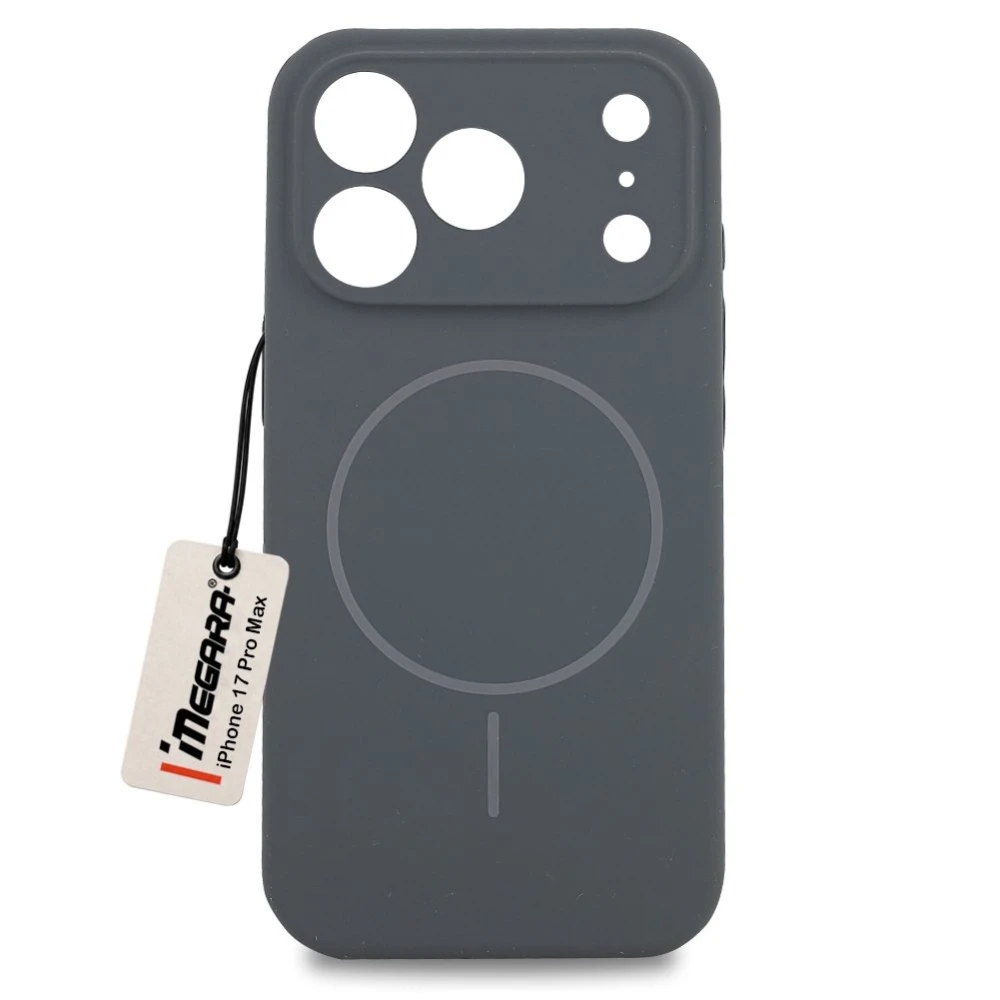 Etui do Apple iPhone 17 Pro Max MagSafe Case w kolorze szarym, widok z przodu, idealne dopasowanie i elegancki design