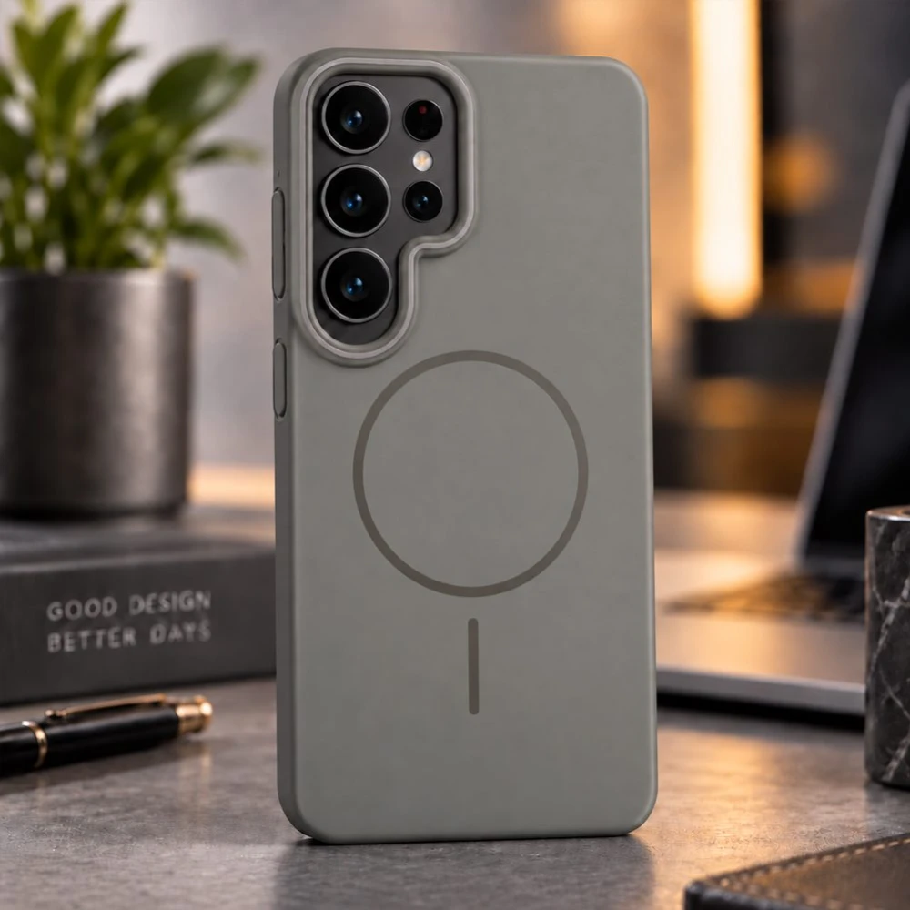 Pokrowiec Megara na Galaxy S26 Ultra z antypoślizgową strukturą i matowym wykończeniem soft-touch z TPU